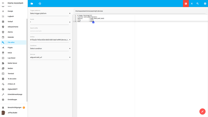 Inhalt der enoceanmqtt device